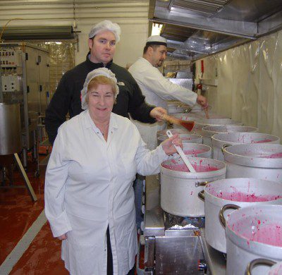 Helen & Clive helping out in the kitchen